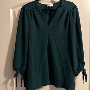 Olivia Grey Tie Sleeve Blouse